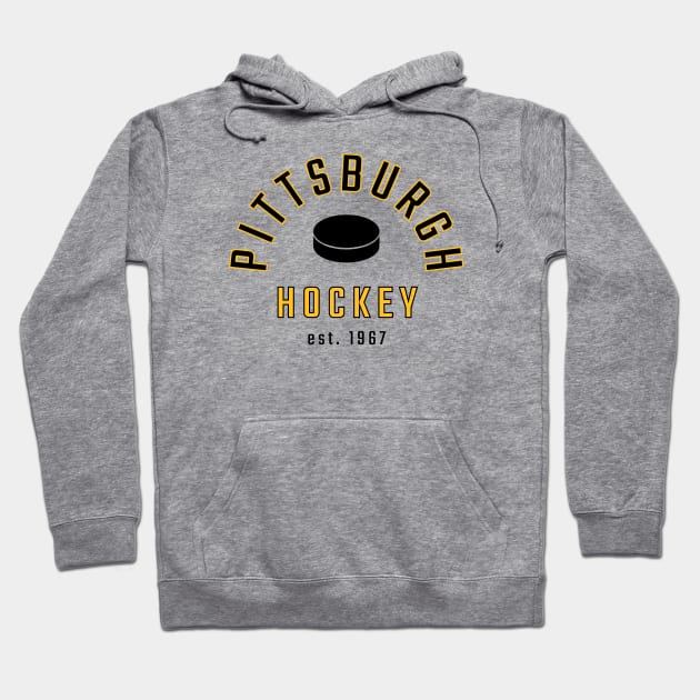 Vintage Pittsburgh Hockey Hoodie by YinzerTraditions